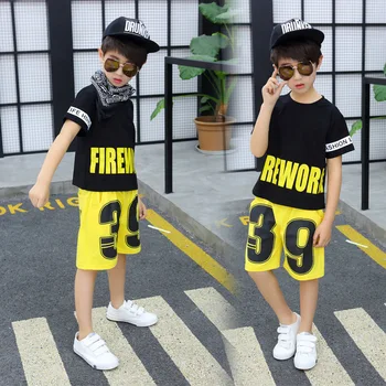 Children's Hip Hop Dance Costume Boys' Street Performances Summer Hip-hop Short Sleeved Jazz Dance Clothes
Children's Hip Hop Dance Costume Boys' Street Performances Summer Hip-hop Short Sleeved Jazz Dance Clothes