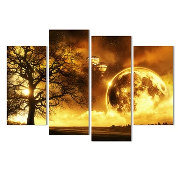 Wall Art 4 Panel Ancient Tree Universe Space Paintings Canvas Picture Cuadros Earth Landscape Painting For Living Room No Frame
Wall Art 4 Panel Ancient Tree Universe Space Paintings Canvas Picture Cuadros Earth Landscape Painting For Living Room No Frame