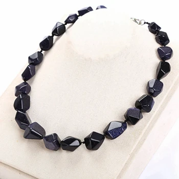 Original AAA Dark Blue Sandstone Healing crystal Women Cabochons Irregular Stone Pendant Clavicle Necklace Female Fine Jewelry 
Original AAA Dark Blue Sandstone Healing crystal Women Cabochons Irregular Stone Pendant Clavicle Necklace Female Fine Jewelry