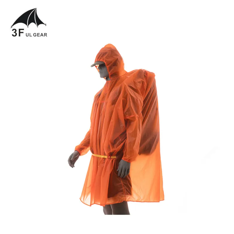 

3F Ul Gear Single Person Ultralight Hiking Cycling Raincoat Outdoor Awning Camping Tarp Sun Shelter 15D Silicone 210T Taffeta