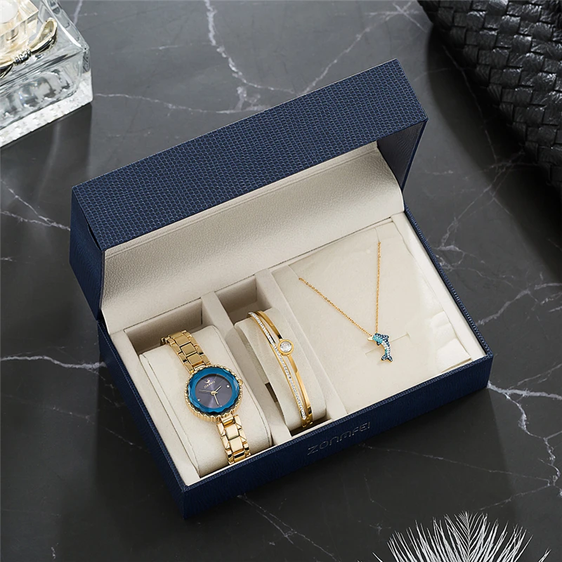 Luxury Brand Quartz Steel Belt Ladies Watch Diamond Bracelets Necklace Combination Set Women Watch Female Gift Clock Reloj Mujer
Luxury Brand Quartz Steel Belt Ladies Watch Diamond Bracelets Necklace Combination Set Women Watch Female Gift Clock Reloj Mujer