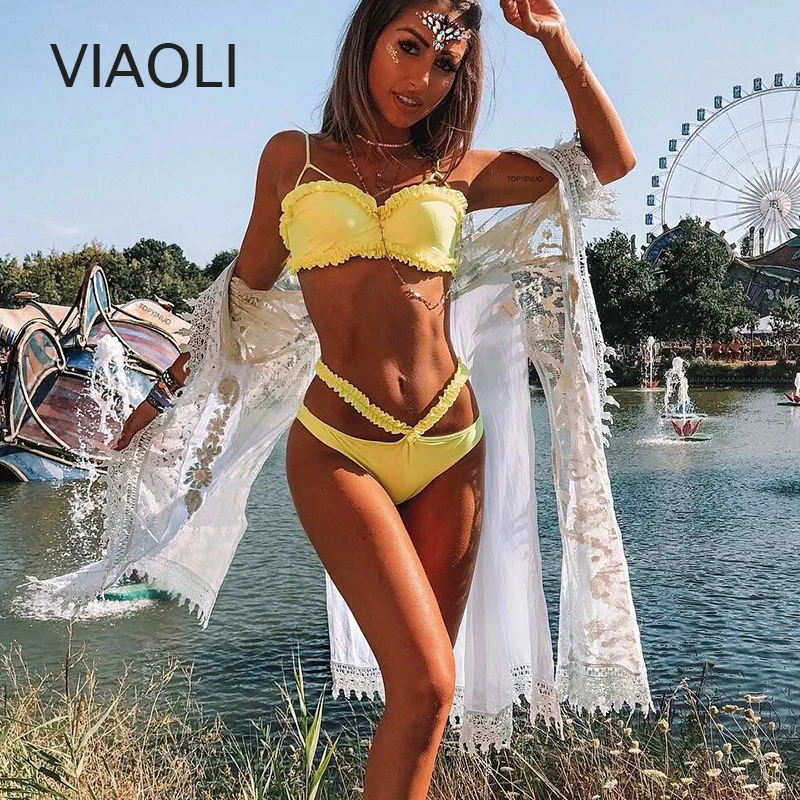 Solid color tube top bikini strap solid color push up split bikini swimsuit female 2 piece set swimming suit
Solid color tube top bikini strap solid color push up split bikini swimsuit female 2 piece set swimming suit