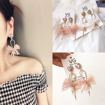 Sweet Lace Tassel Earrings For Women Bow Earrings crystal Eardrop Fashion Jewelry Trendy Fringe Long Dangle Earrings Fanssee
Sweet Lace Tassel Earrings For Women Bow Earrings crystal Eardrop Fashion Jewelry Trendy Fringe Long Dangle Earrings Fanssee