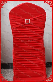 NO.1 Red Ruffled Lycra Chair Covers With Lycra Band/Sash And Square Diamond Buckle&Pin For Wedding Banquet Home Decoration
NO.1 Red Ruffled Lycra Chair Covers With Lycra Band/Sash And Square Diamond Buckle&Pin For Wedding Banquet Home Decoration