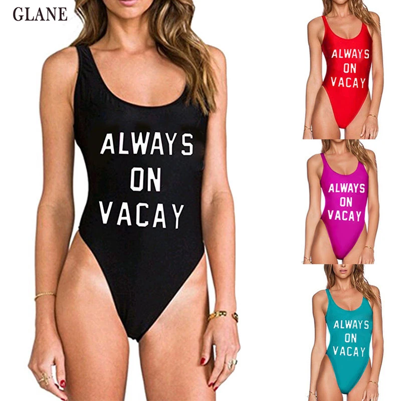 2017 Hot Sport Swimwear Sexy Women ALWAYS ON VACAY One Piece Bikini Monokini Beach Swimsuit Swimwear Bandage Bathing suit
2017 Hot Sport Swimwear Sexy Women ALWAYS ON VACAY One Piece Bikini Monokini Beach Swimsuit Swimwear Bandage Bathing suit