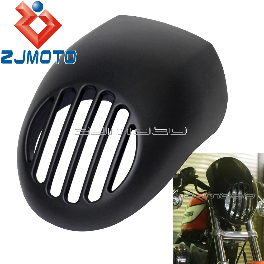 Motorcycle Grill Cafe Racer 5 3/4" Headlight Mask Front Fairing Front Visor For Harley Sportster Dyna FXD FXR FXRS XL1200 XL883
Motorcycle Grill Cafe Racer 5 3/4" Headlight Mask Front Fairing Front Visor For Harley Sportster Dyna FXD FXR FXRS XL1200 XL883