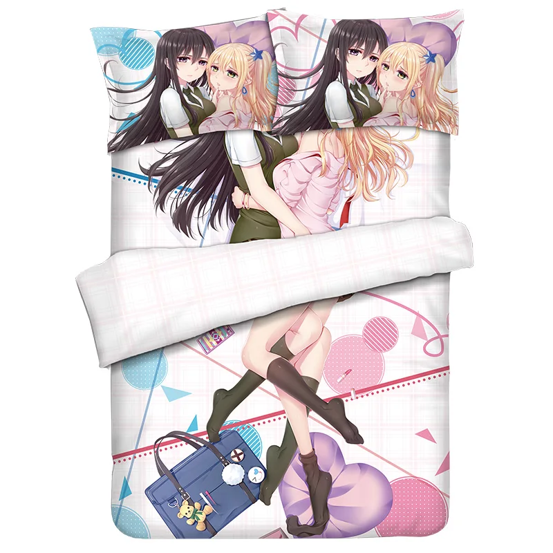 Anime JK Citrus Aihara Yuzu Aihara Mei Girls Love Comforter Set Bed Flat Sheet Quilt Cover Pillowcase 4PCS Bedding Sets
Anime JK Citrus Aihara Yuzu Aihara Mei Girls Love Comforter Set Bed Flat Sheet Quilt Cover Pillowcase 4PCS Bedding Sets
