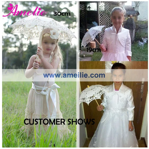 Baby shower decoration kid's lace parasol (1)
