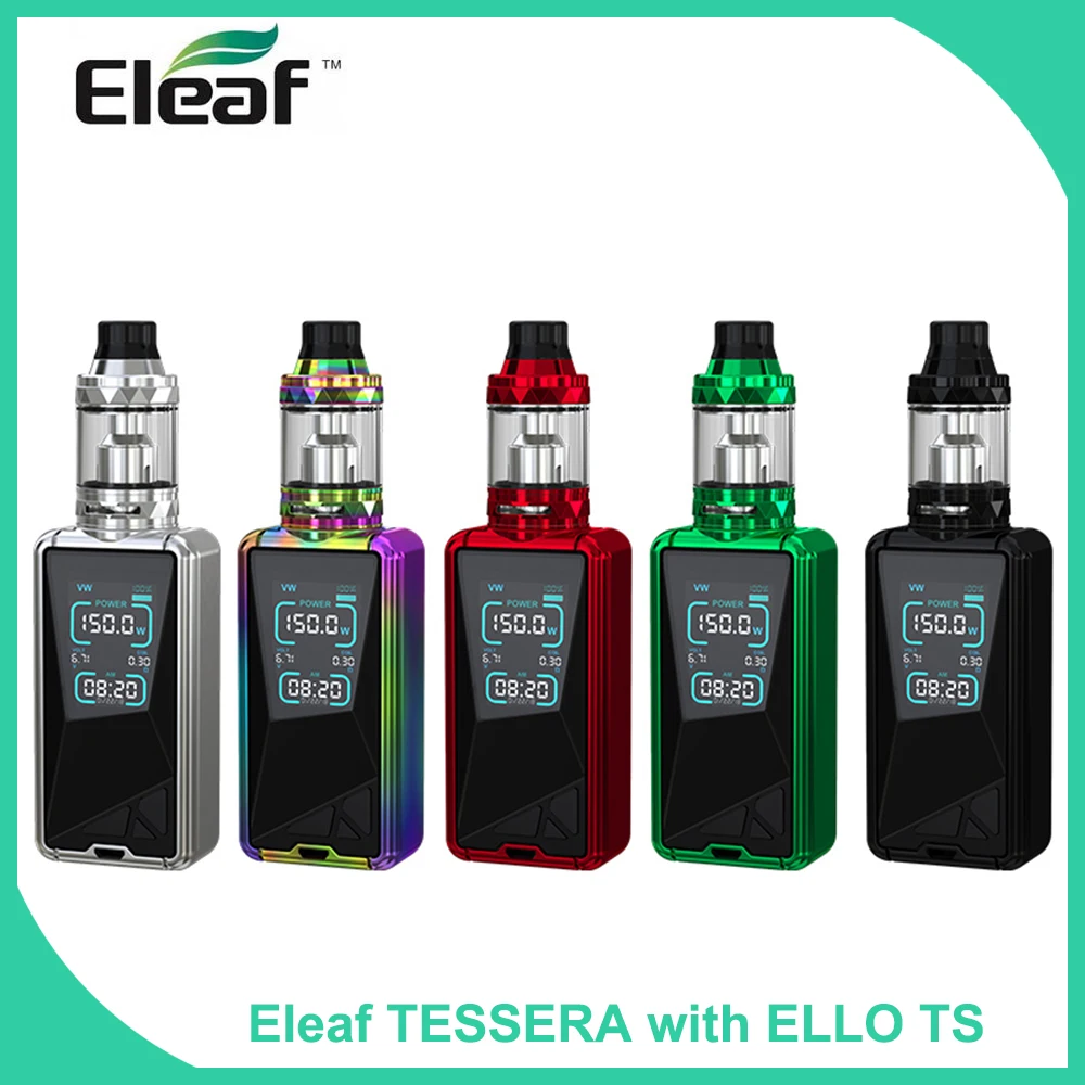 Original Eleaf Tessera Kit with ELLO TS Atomizer Top Filling 150W with 3400mAh battery use HW1 and HW2 coils e cig vape
Original Eleaf Tessera Kit with ELLO TS Atomizer Top Filling 150W with 3400mAh battery use HW1 and HW2 coils e cig vape