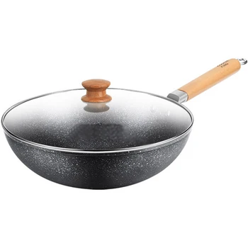 Household kitchen wok non-oil fume non-stick wok pan with cover for cooking gas electromagnetic cooker wx9121434
Household kitchen wok non-oil fume non-stick wok pan with cover for cooking gas electromagnetic cooker wx9121434