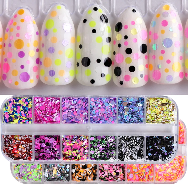 1 Set 12 Grids Nail Sequins Round Colorful Flakes Mixed Color 3D Fashion Paillette Glitter Manicure Nail Art Decoration Tool TRP
1 Set 12 Grids Nail Sequins Round Colorful Flakes Mixed Color 3D Fashion Paillette Glitter Manicure Nail Art Decoration Tool TRP