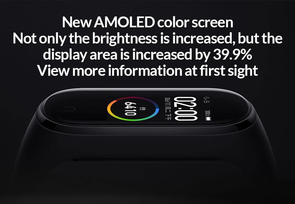 Electronics - Xiaomi Mi Band 4 Music Smart Band Heart Rate Fitness Watch 135 mAh Color Screen Bluetooth 5.0