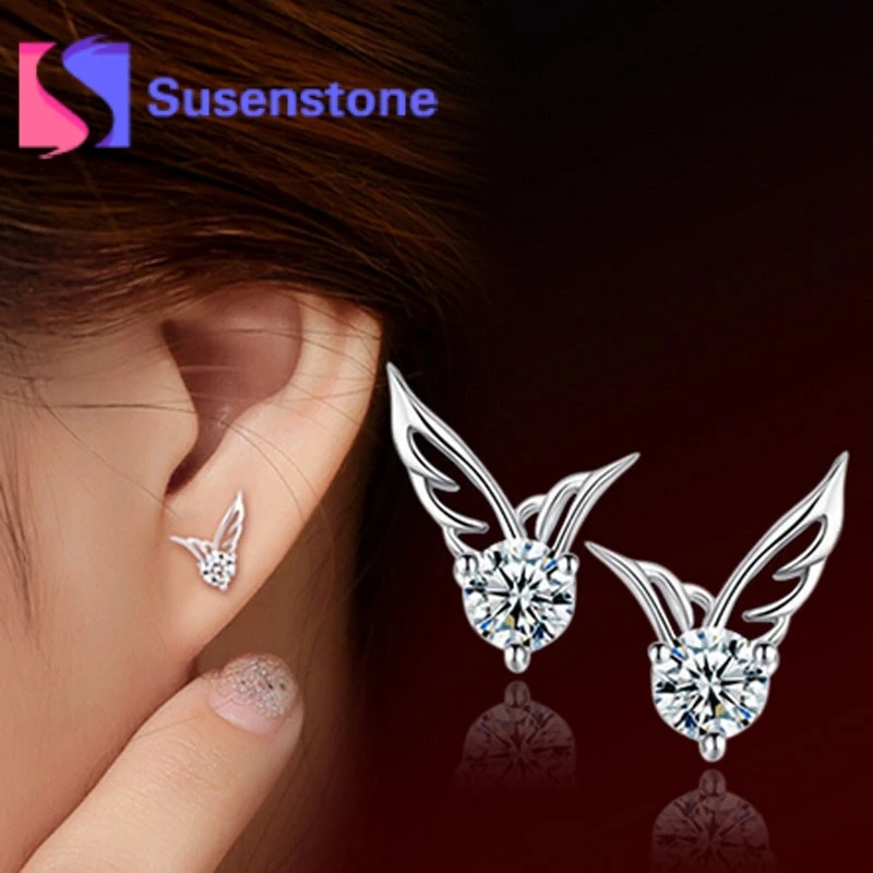 One Pair 2018 New Fashion Women Crystal Elegant Angel Wings Stud Earrings Free Shipping
One Pair 2018 New Fashion Women Crystal Elegant Angel Wings Stud Earrings Free Shipping