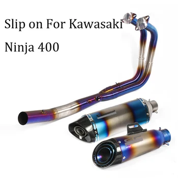 Full Exhaust Motorcycle System with Front Middle Link Pipe Slip on For Ninja 400 with AK Laser Marking
Full Exhaust Motorcycle System with Front Middle Link Pipe Slip on For Ninja 400 with AK Laser Marking