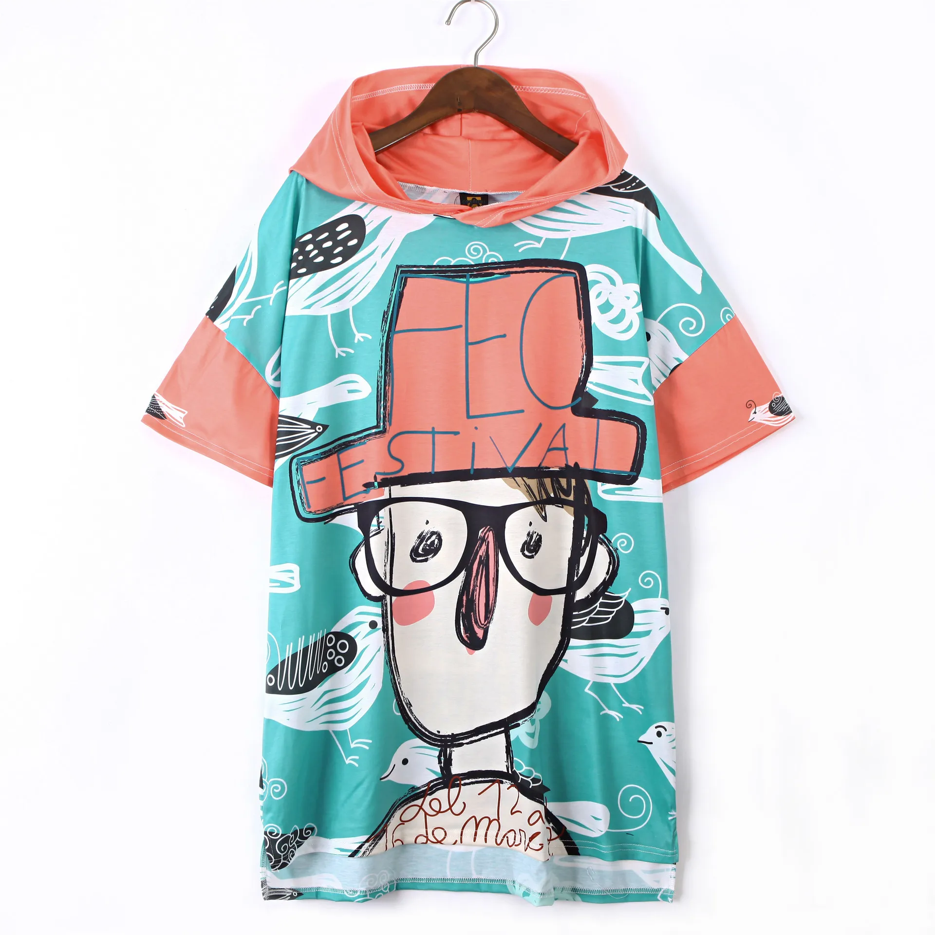 2018 Summer Fashion T-shirt Dresses For Women Cartoon Print A-line Hooded Tee Shirt Dress Streetwear Hip Hop Dance Clothes
2018 Summer Fashion T-shirt Dresses For Women Cartoon Print A-line Hooded Tee Shirt Dress Streetwear Hip Hop Dance Clothes