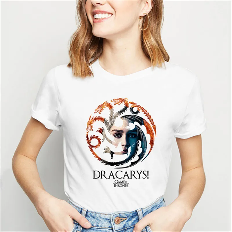 Dracarys Vintage Harajuku t shirt for Women Game Of Thrones Aesthetic tshirt Mother of Dragon Daenerys Female Clothes
Dracarys Vintage Harajuku t shirt for Women Game Of Thrones Aesthetic tshirt Mother of Dragon Daenerys Female Clothes