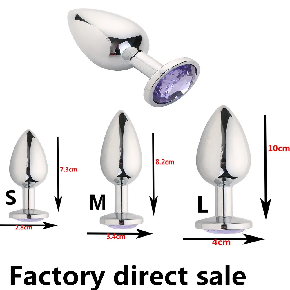 Sex toy set Sm products /Set Small Medium Big Stainless Steel Metal Anal Plug Dildo Sex Toys Products Butt Plug Gay Anal Beads