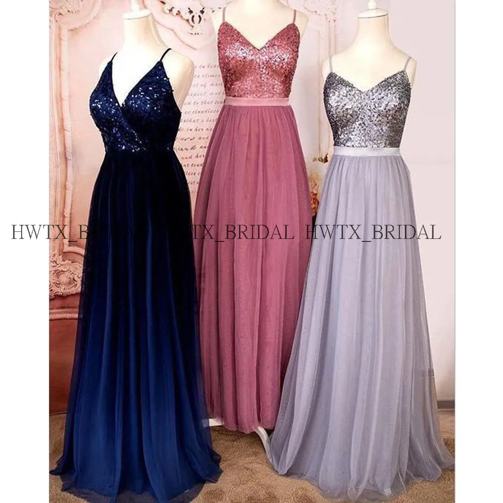2019 Bling Sequin Bridesmaid Dresses Spaghetti Straps Sweetheart Elegant Royal Blue Tulle Long Wedding Guest Dress Party Gown
2019 Bling Sequin Bridesmaid Dresses Spaghetti Straps Sweetheart Elegant Royal Blue Tulle Long Wedding Guest Dress Party Gown