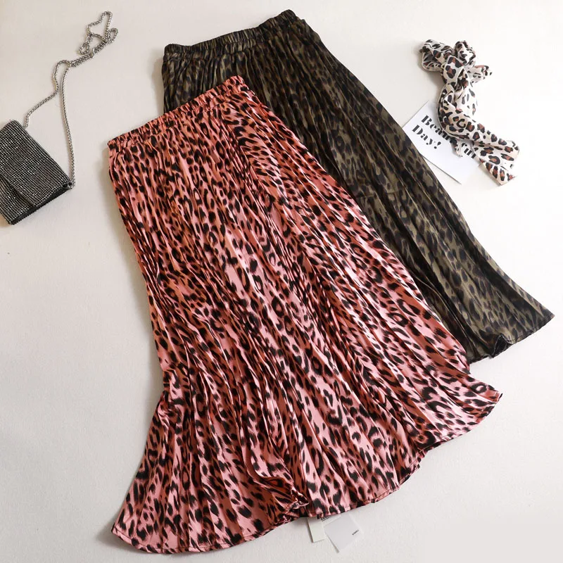 high street Leopard Print Pleated Skirts Women Spring Summer Midi Long skirt chic Elegant High Waist A-line ins Skirt Female
high street Leopard Print Pleated Skirts Women Spring Summer Midi Long skirt chic Elegant High Waist A-line ins Skirt Female