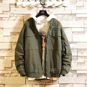 Spring Autumn New Black Army green Mens Jackets Casual Coats Bomber Jacket Mandarin Collar Fashion Cotton Male Outwear 5XL
Spring Autumn New Black Army green Mens Jackets Casual Coats Bomber Jacket Mandarin Collar Fashion Cotton Male Outwear 5XL