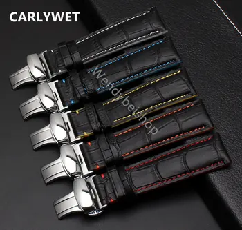 18 20 22mm Real Calf Leather Black Orange Blue Yellow White Handmade Stitches Wrist Watch Band Strap Belt Silver Clasp For Rolex
18 20 22mm Real Calf Leather Black Orange Blue Yellow White Handmade Stitches Wrist Watch Band Strap Belt Silver Clasp For Rolex