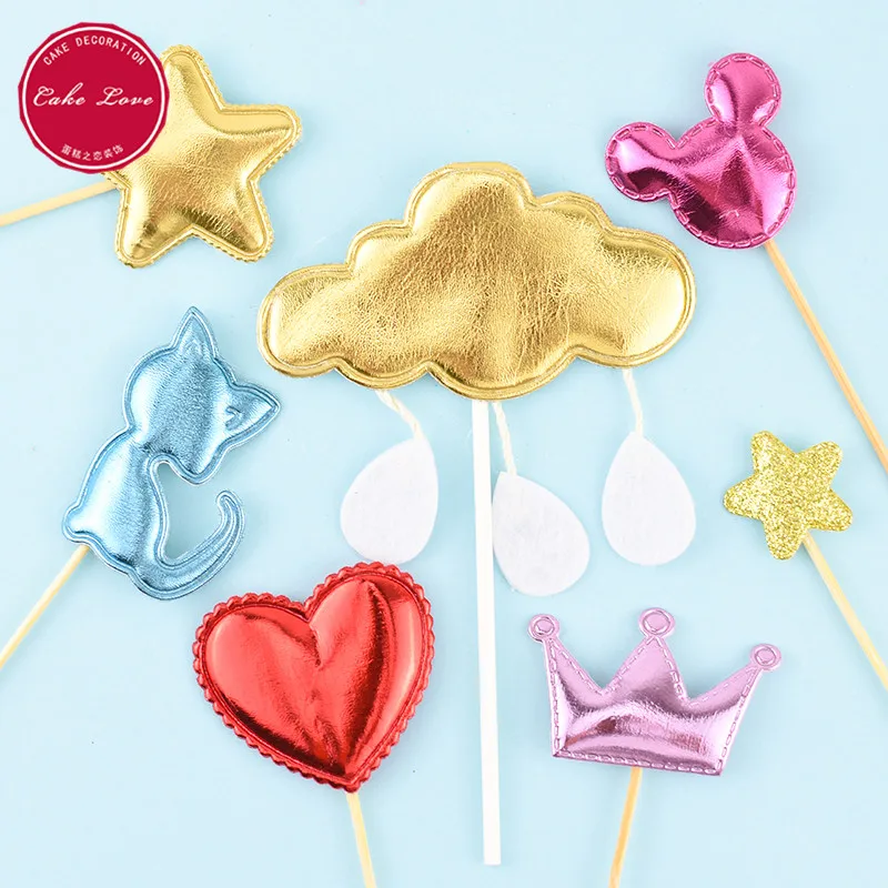 6pcs/lot lovely heart star crown cake topper for birthday cupcake flag baby shower party wedding decoration supplies mickey
6pcs/lot lovely heart star crown cake topper for birthday cupcake flag baby shower party wedding decoration supplies mickey
