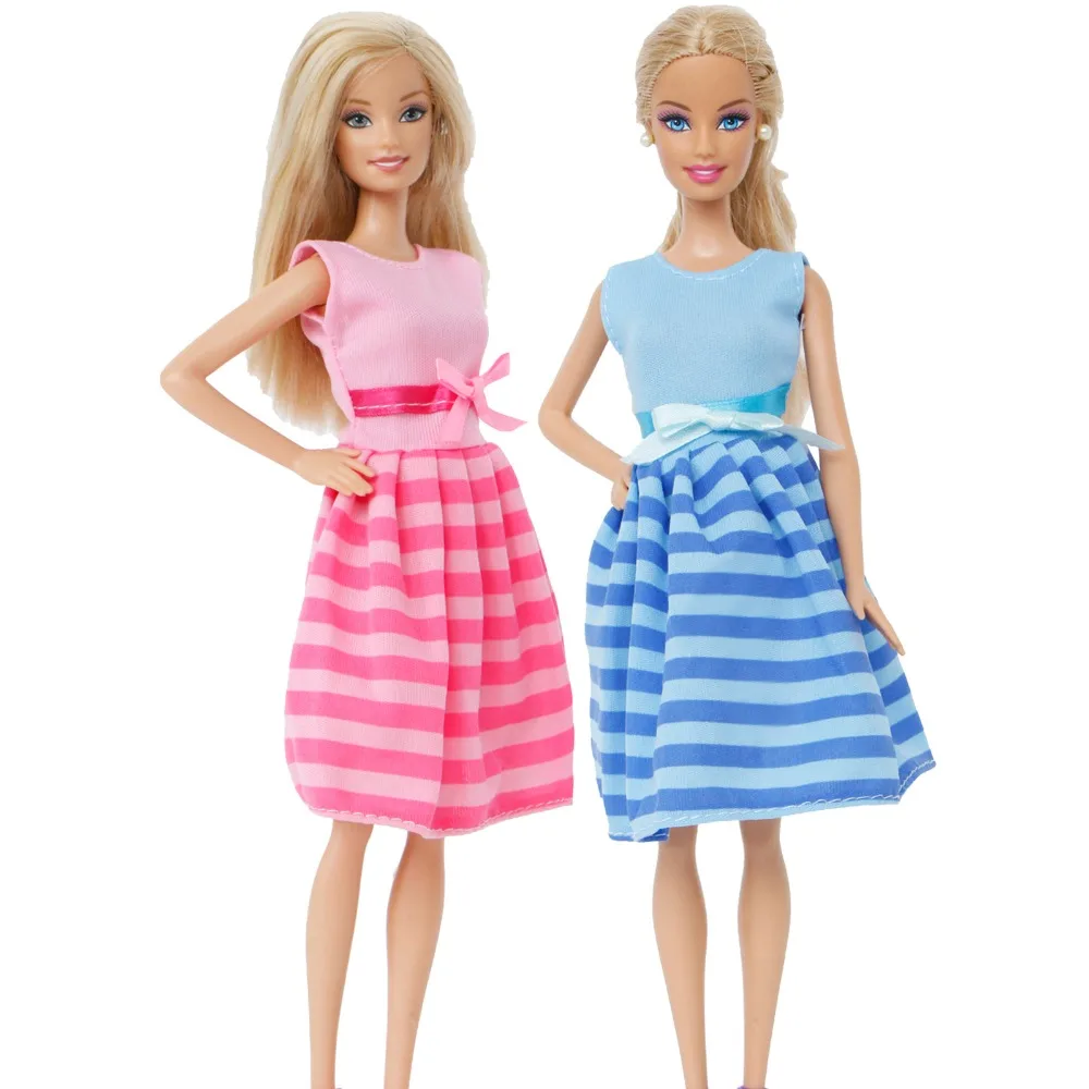2 Pcs / Lot Fashion Doll Dress Daily Casual Wear Skirt Blue Pink Bowknot Short Gown Clothes For Barbie Doll Accessories Kids Toy
2 Pcs / Lot Fashion Doll Dress Daily Casual Wear Skirt Blue Pink Bowknot Short Gown Clothes For Barbie Doll Accessories Kids Toy