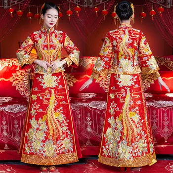 Red Rhinestone Noble Bride Dress High Quality Suzhou Embroidery Women Qipao Chinese Ancient Marriage Cheongsam Suit S M L XL
Red Rhinestone Noble Bride Dress High Quality Suzhou Embroidery Women Qipao Chinese Ancient Marriage Cheongsam Suit S M L XL