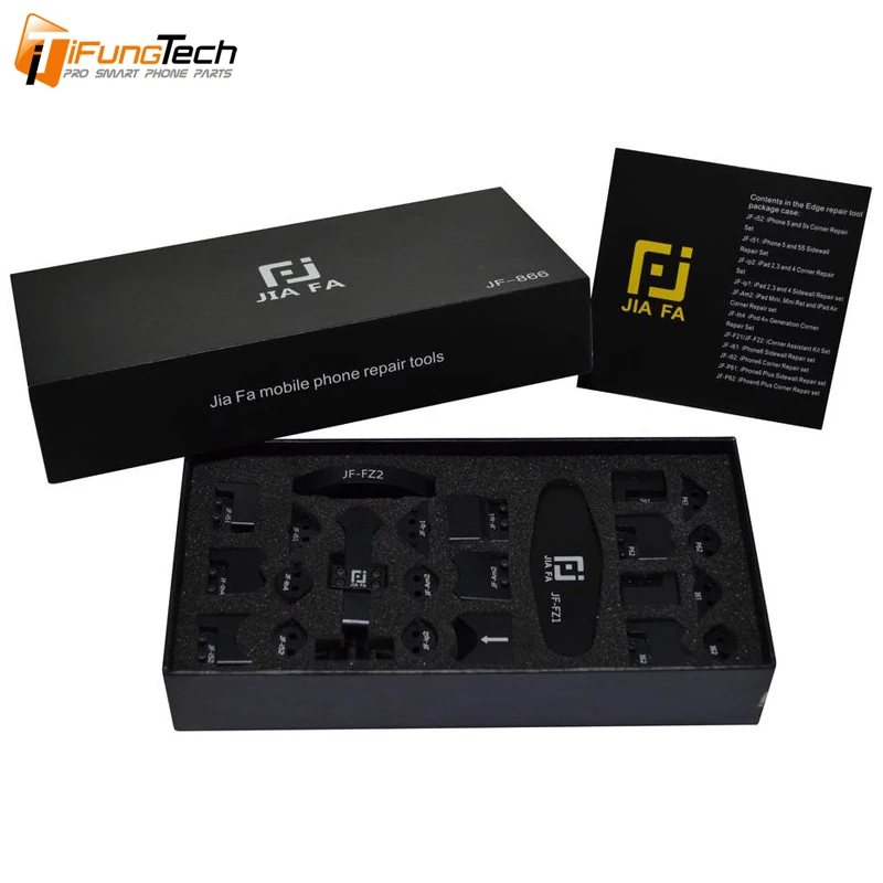 Repair Tool Jia Fa JF-866 23 in 1 Frame Bezel fix Repair Chiay Tool Bend Edge Corner and Sidewall set for iPhone iPad iPod
Repair Tool Jia Fa JF-866 23 in 1 Frame Bezel fix Repair Chiay Tool Bend Edge Corner and Sidewall set for iPhone iPad iPod
