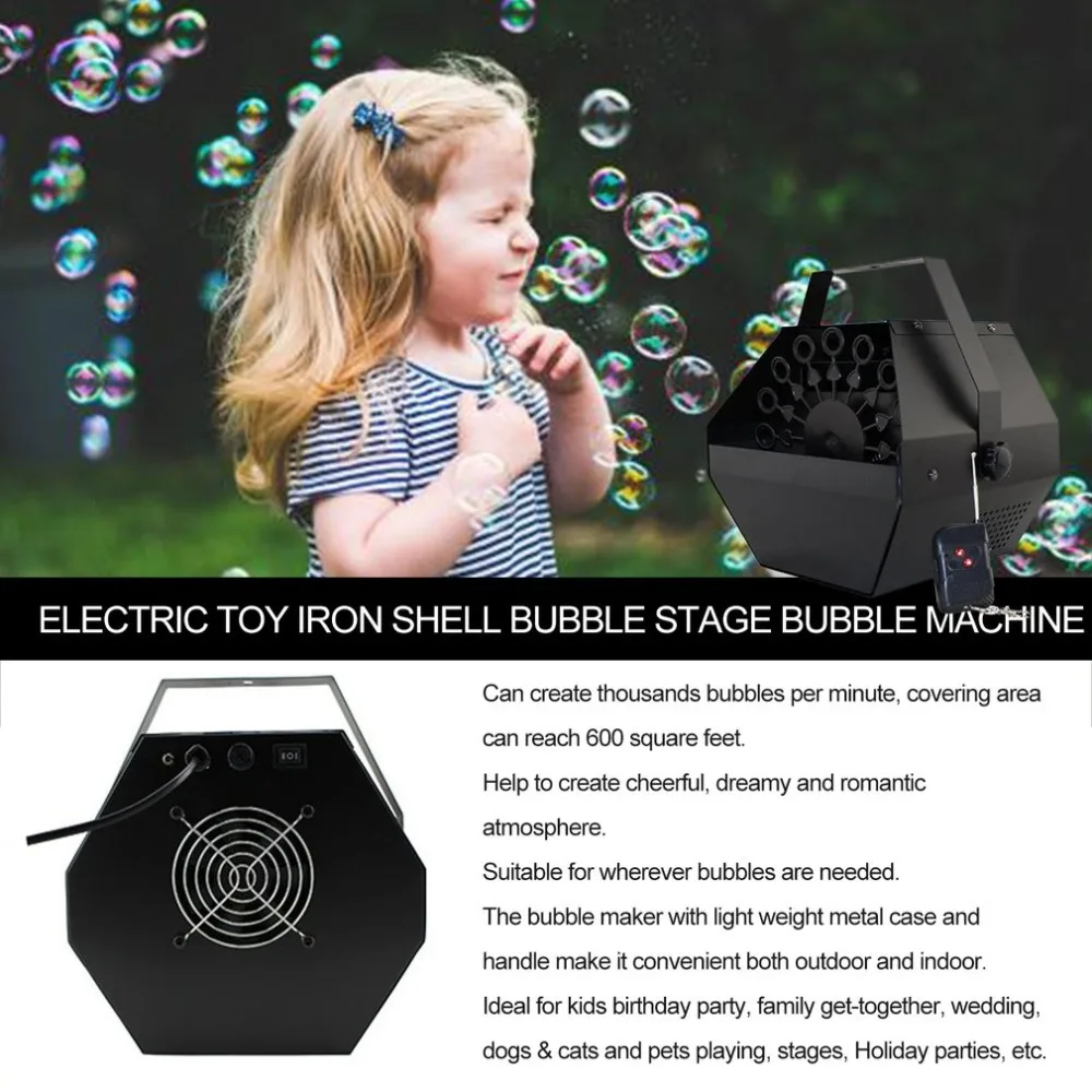 25W 1.2L Stage Bubble Machine Automatic Bubble Machine with High Output Remote Control for Wedding Party DJ Stage Effect
25W 1.2L Stage Bubble Machine Automatic Bubble Machine with High Output Remote Control for Wedding Party DJ Stage Effect