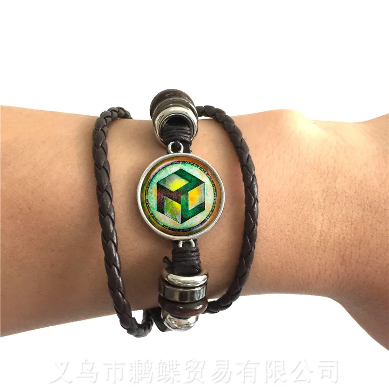 Sacred Geometry Antahkarana Symbol Bracelet Adjustable Leather Bangle For Wome Men Chakra Meditation Fashion Jewelry Gift
Sacred Geometry Antahkarana Symbol Bracelet Adjustable Leather Bangle For Wome Men Chakra Meditation Fashion Jewelry Gift