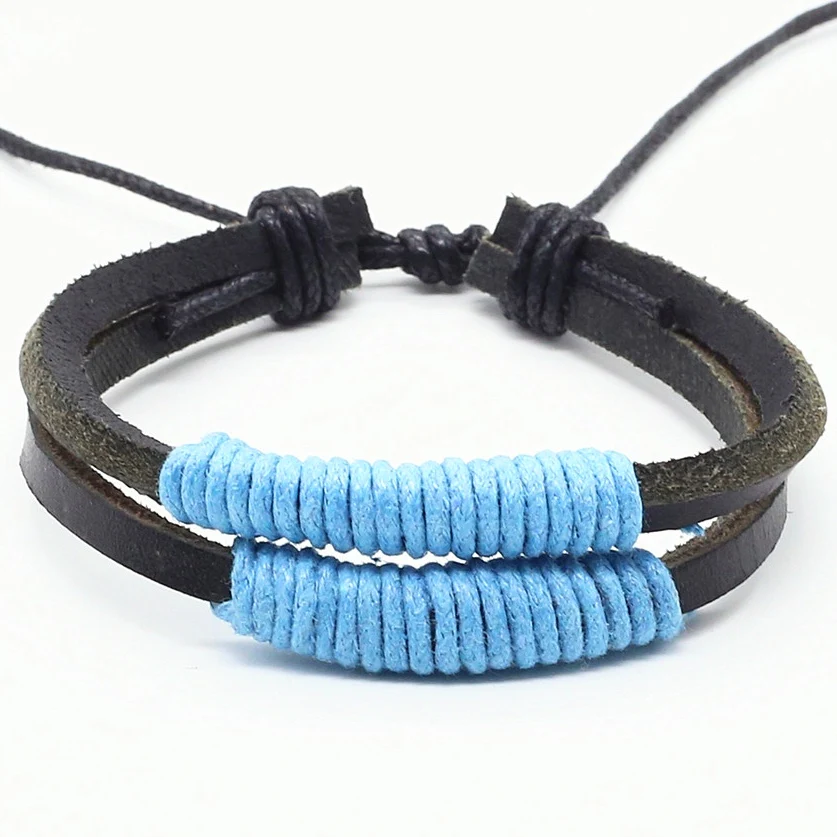 Blue Vintage Retro Casual Handmade Yellow Rope Woven Weave Men Women Leather Bracelets Men Female Male Gift Jewelry
Blue Vintage Retro Casual Handmade Yellow Rope Woven Weave Men Women Leather Bracelets Men Female Male Gift Jewelry