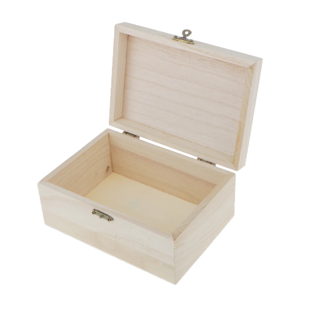 Plain Unfinished Wooden Jewellery Box Keepsake Gift DIY crafts for Necklace, Bracelet, Earrings, Watch 17.5 x 8 x 12.5 cm
Plain Unfinished Wooden Jewellery Box Keepsake Gift DIY crafts for Necklace, Bracelet, Earrings, Watch 17.5 x 8 x 12.5 cm