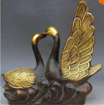 Art Bronze Decoration Crafts Brass 8" Copper Gilt Two sweet Love goose goosey swan cygnus Animal Statue Back to product details
Art Bronze Decoration Crafts Brass 8" Copper Gilt Two sweet Love goose goosey swan cygnus Animal Statue Back to product details