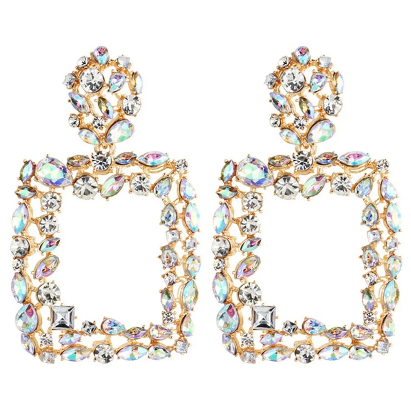 Luxury Square Statement Earrings For Women Crystal Rhinestone Big Dangle Earrings Wedding Jewelry Boho Vintage Women Earrings
Luxury Square Statement Earrings For Women Crystal Rhinestone Big Dangle Earrings Wedding Jewelry Boho Vintage Women Earrings