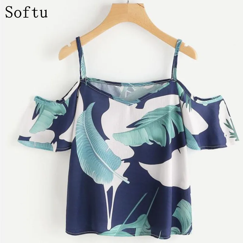 Softu Sexy Women Summer Blouse Shirt V Neck Off Shoulder Spaghetti Strap Floral Print Short Blouse Crop Tops blusas
Softu Sexy Women Summer Blouse Shirt V Neck Off Shoulder Spaghetti Strap Floral Print Short Blouse Crop Tops blusas