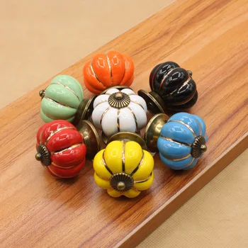 10PCS ceramic handle seven colorful pumpkin cartoon garden modern simple cabinet drawer handle single hole spherical handle
10PCS ceramic handle seven colorful pumpkin cartoon garden modern simple cabinet drawer handle single hole spherical handle