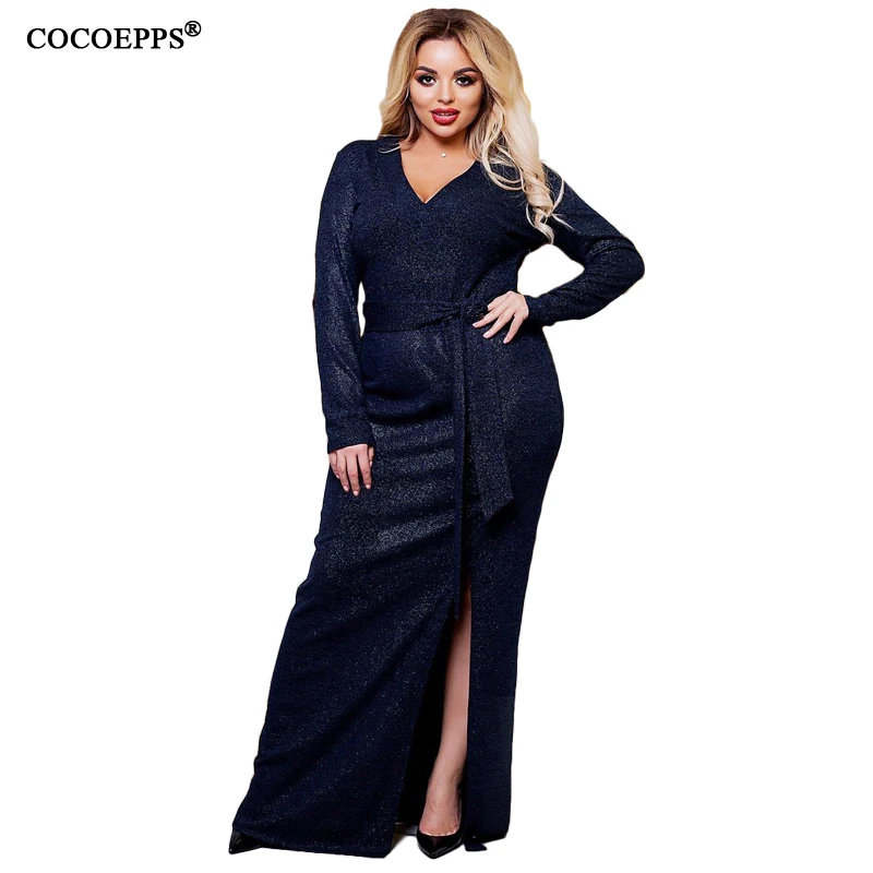 5XL 6XL 2019 Big size Long Dress Split Spring Shiny Evening Party Dresses Plus Size Elegant Dress Large Size Women Robe Clothing
5XL 6XL 2019 Big size Long Dress Split Spring Shiny Evening Party Dresses Plus Size Elegant Dress Large Size Women Robe Clothing