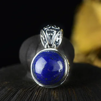 Genuine 925 Silver Lapis Lazuli Pendant For Women Natural Gemstone Ethnic Antique Retro Pendant Charm Pendulo
Genuine 925 Silver Lapis Lazuli Pendant For Women Natural Gemstone Ethnic Antique Retro Pendant Charm Pendulo