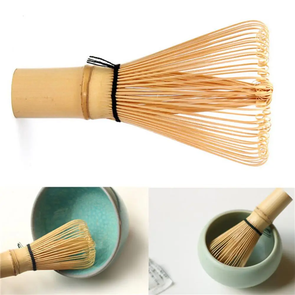 Bamboo Matcha Tea Whisk (60-70 Prong) with Tea Scoop Matcha Dinnerware Sets Kitchen Dining Tool