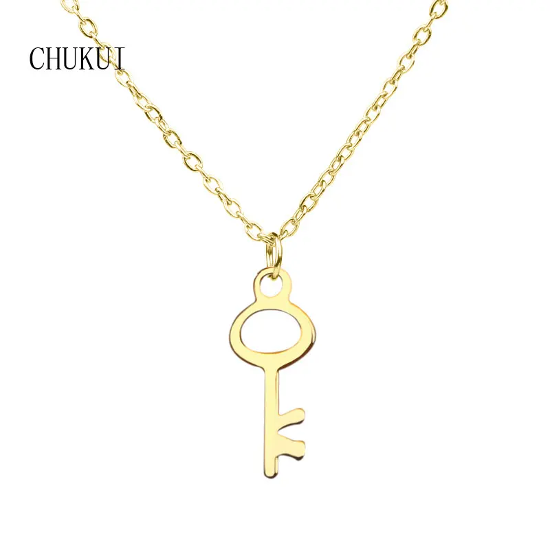 CHUKUI Stainless Steel Necklace For Women Lover's Key Gold And Silver Color Pendant Neckalce Engagement Jewelry
CHUKUI Stainless Steel Necklace For Women Lover's Key Gold And Silver Color Pendant Neckalce Engagement Jewelry