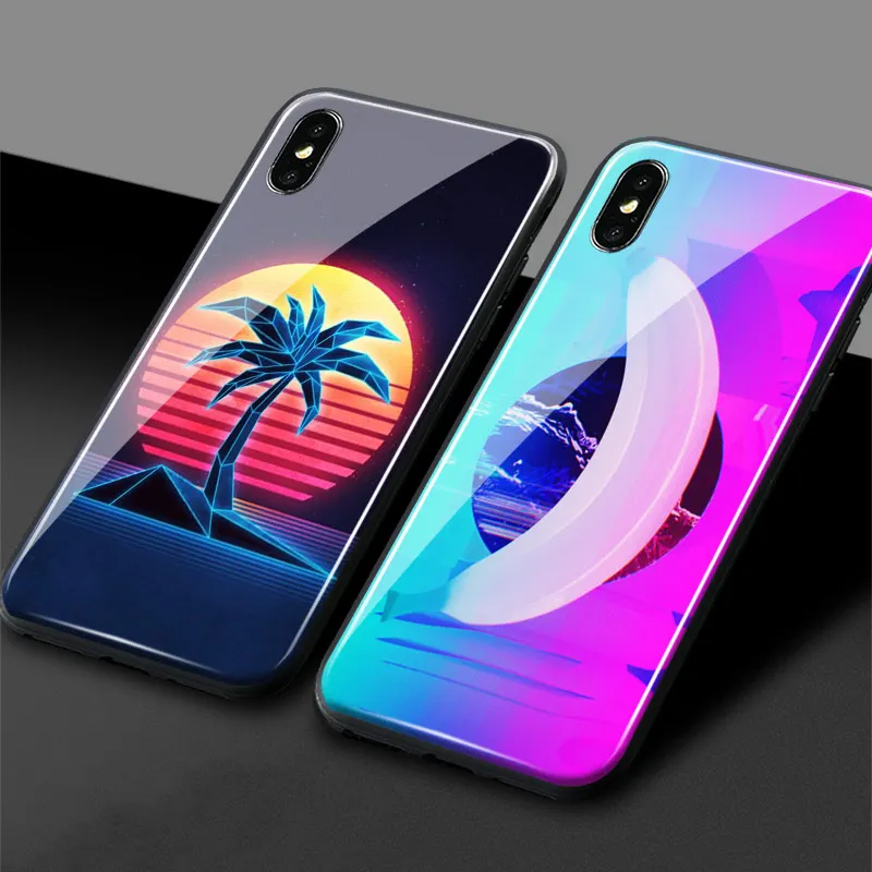 Мягкий силиконовый стеклянный чехол для iPhone SE 6 6s 7 8 Plus X XR XS 11 PRO 12 mini MAX|Бамперы| |