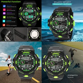 Luxury Men Analog Digital Military Sport LED Waterproof Dress Watch New Electronic Watch fashion gif Men's watch Dress watches
Luxury Men Analog Digital Military Sport LED Waterproof Dress Watch New Electronic Watch fashion gif Men's watch Dress watches