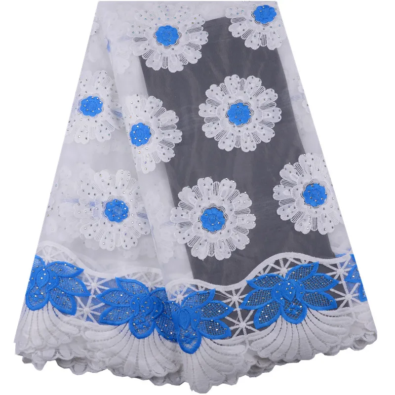 5 Yards Nigerian Lace Fabrics White+Sky Blue African Cord Lace Fabrics High Quality Guipure French Lace Milk Silk Material Y1426
5 Yards Nigerian Lace Fabrics White+Sky Blue African Cord Lace Fabrics High Quality Guipure French Lace Milk Silk Material Y1426