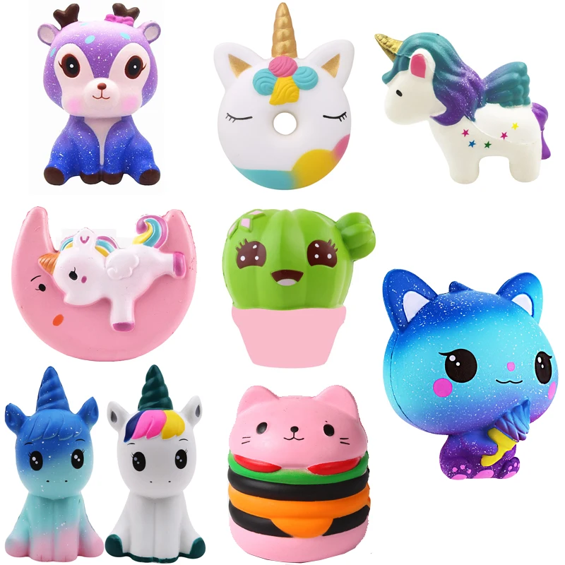 

PU Unicorn bear Animals Squishy jumbo cute Slow Rising Kawaii Squish Toy for Kids anti Stress Reliever Decompression Squeeze toy