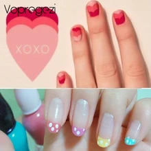 Vopregezi Nail Art autocollant bricolage Guides autocollants ongles Design pochoir conseils manucure Nail Art décorations outils de maquillage Accessoires(China)