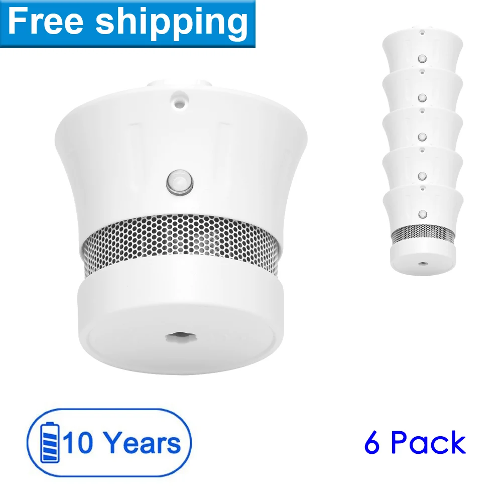 CPVan 6pcs/Lot Mini Smoke Detector Wireless with 10 years Battery Life Fire 85 dB Smoke Alarm Sensor Monitor Home Security
CPVan 6pcs/Lot Mini Smoke Detector Wireless with 10 years Battery Life Fire 85 dB Smoke Alarm Sensor Monitor Home Security