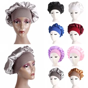 Women Bath Shower Bonnet Hair Care Solid Salon Nightcap Sleeping Hat Chemotherapy Soft Elastic Unisex Satin Wide Brimmed
Women Bath Shower Bonnet Hair Care Solid Salon Nightcap Sleeping Hat Chemotherapy Soft Elastic Unisex Satin Wide Brimmed