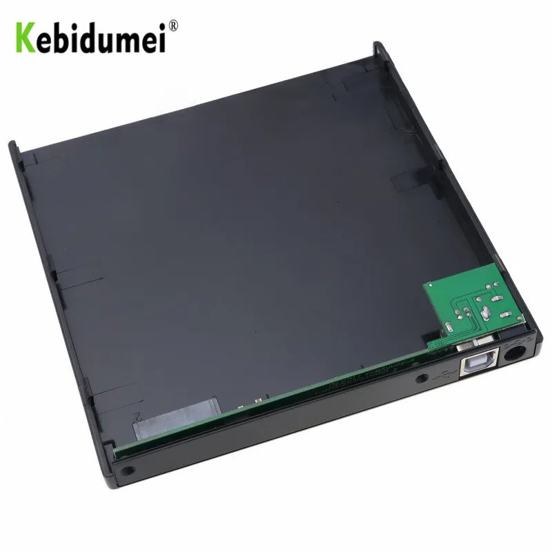 

Kebidumei Slim USB2.0 SATA External DVD Enclosure Hard Plastic Case For Laptop Notebook 12.7mm CD-ROM Case Without Optical Drive