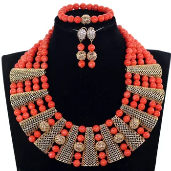 Gorgeous Real Coral Beads Wedding African Jewelry Set 10MM Original Coral Bead Bridal Chunky Necklace Set Free Shipping CNR367
Gorgeous Real Coral Beads Wedding African Jewelry Set 10MM Original Coral Bead Bridal Chunky Necklace Set Free Shipping CNR367
